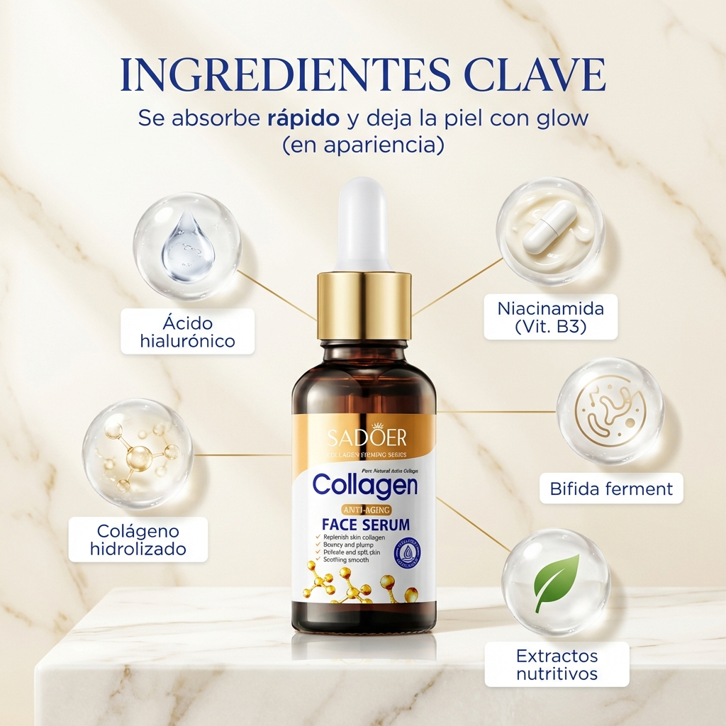 Serum de Colágeno Rejuvenecedor – Glow & Elasticidad 30ML