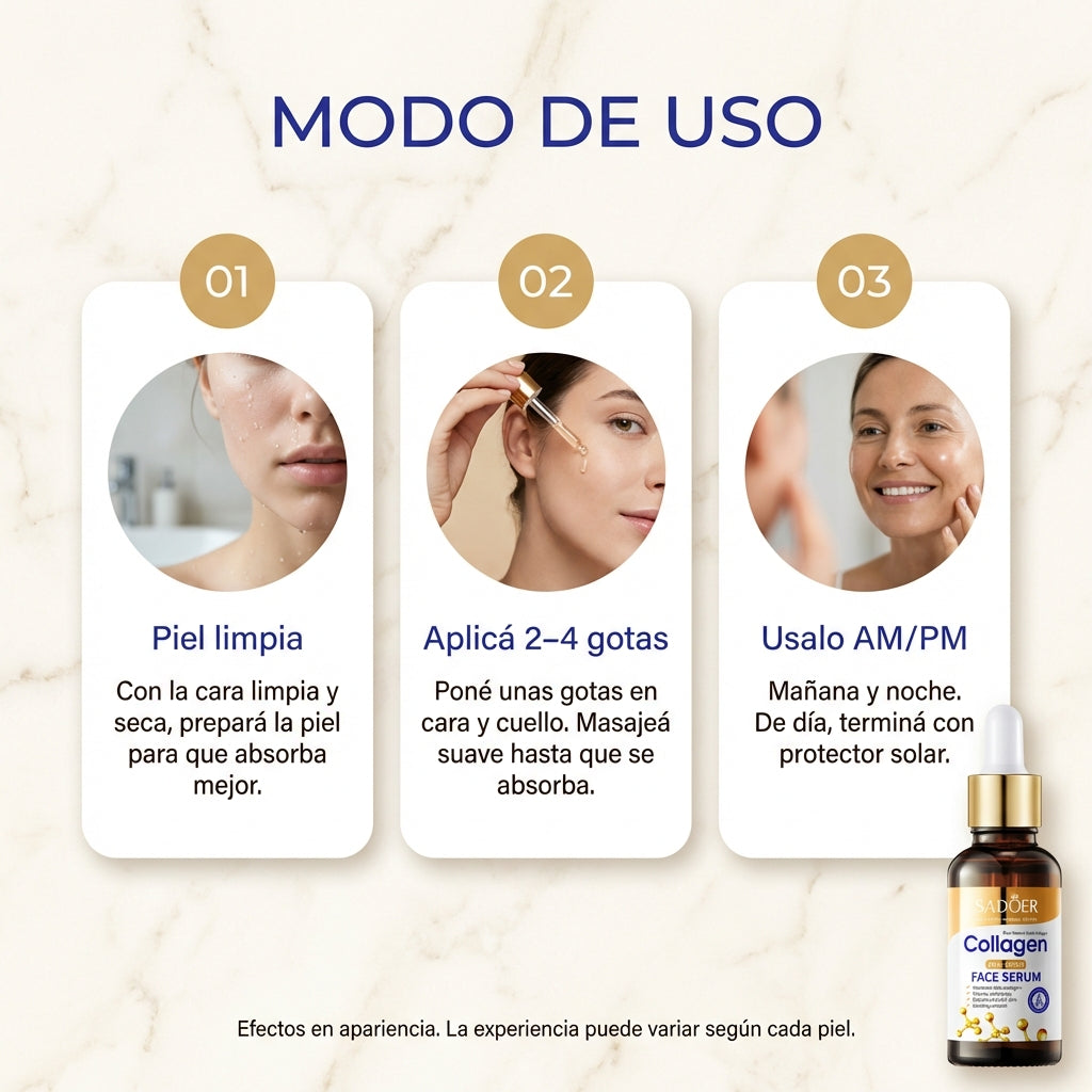 Serum de Colágeno Rejuvenecedor – Glow & Elasticidad 30ML